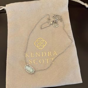 Kendra Scott Elisa Necklace Silver & Light Blue.